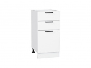 Шкаф нижний с 3-мя ящиками Флэт 816*400*478 White In 2S / Белый