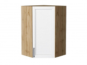 Шкаф верхний угловой Сканди 920*600*600 White Silkwood / Дуб Вотан
