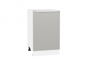 Шкаф нижний с 1-ой дверцей Фьюжн 816*500*480 Silky Light Grey / Белый
