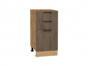 Шкаф нижний с 3-мя ящиками Флэт 816*400*478 Brown Casella Oak 2S / Дуб Вотан