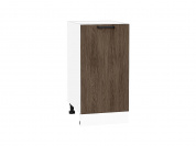 Шкаф нижний с 1-ой дверцей Флэт 816*400*478 Brown Casella Oak 2S / Белый