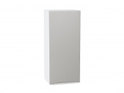 Шкаф верхний с 1-ой дверцей Фьюжн 920*400*320 Silky Light Grey / Белый