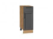 Шкаф нижний с 1-ой дверцей и ящиком Сканди 816*300*480 Stormy Silkwood / Дуб Вотан