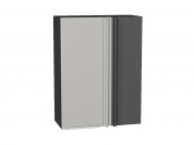 Шкаф верхний прямой угловой Фьюжн 920*700*345 Silky Light Grey / Graphite