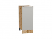 Шкаф нижний с 1-ой дверцей Фьюжн 816*350*480 Silky Light Grey / Дуб Вотан