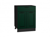 Шкаф нижний с 2-мя дверцами и ящиком Дублин 816*600*478 Special Green / Graphite