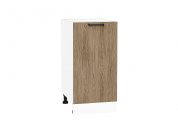 Шкаф нижний с 1-ой дверцей Флэт 816*400*478 Natural Casella Oak 2S / Белый