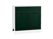 Шкаф нижний с 2-мя дверцами и ящиком Дублин 816*800*478 Special Green / Белый