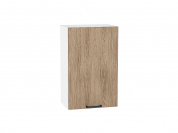 Шкаф верхний с 1-ой дверцей Флэт 716*450*318 Natural Casella Oak 2S / Белый