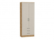 Шкаф двухстворчатый Стиль ШК-803 с ящиками 2110*800*376 Cream Silkwood