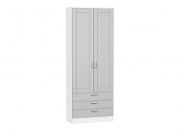 Шкаф двухстворчатый Стиль ШК-803 с ящиками 2110*800*376 Grey Silk