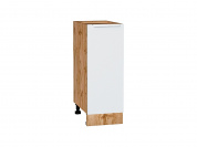 Шкаф нижний с 1-ой дверцей Фьюжн 816*300*480 Silky White / Дуб Вотан