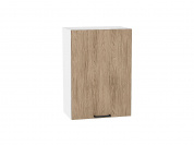 Шкаф верхний с 1-ой дверцей Флэт 716*500*318 Natural Casella Oak 2S / Белый