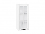 Шкаф верхний с 1-ой остекленной дверцей Дублин 920*400*318 Special White / Белый