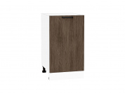 Шкаф нижний с 1-ой дверцей Флэт 816*450*478 Brown Casella Oak 2S / Белый