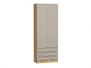 Шкаф двухстворчатый Стиль ШК-803 с ящиками 2110*800*376 Silky Grey