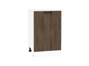 Шкаф нижний с 1-ой дверцей Флэт 816*500*478 Brown Casella Oak 2S / Белый