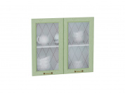 Комплект фасадов Ницца со стеклом для каркаса Ф-55 В800 712*792*16 Дуб оливковый