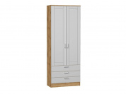 Шкаф двухстворчатый Стиль ШК-803 с ящиками 2110*800*376 Grey Silk
