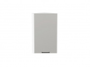 Шкаф верхний торцевой Флэт 716*300*306 Light Grey In 2S / Белый