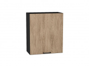 Шкаф верхний с 1-ой дверцей Флэт 716*600*318 Natural Casella Oak 2S / Graphite