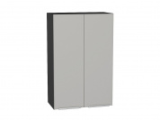 Шкаф верхний с 2-мя дверцами Фьюжн 920*600*320 Silky Light Grey / Graphite