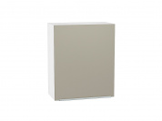 Шкаф верхний с 1-ой дверцей Фьюжн 716*600*320 Silky Grey / Белый