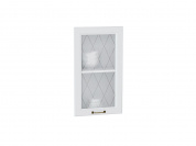 Комплект фасадов Ницца со стеклом для каркаса Ф-25 В400/ВУ590 712*396*16 Белый