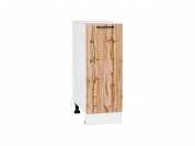 Шкаф нижний с 1-ой дверцей Флэт 816*300*478 Wotan Oak 2S / Белый