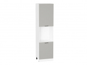Шкаф пенал с 2-мя дверцами под технику Флэт 2336*600*574 Light Grey In 2S / Белый