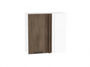 Шкаф верхний прямой угловой Флэт 716*700*345 Brown Casella Oak 2S / Белый