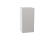 Шкаф верхний с 1-ой дверцей Фьюжн 716*350*320 Silky Light Grey / Белый