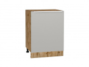 Шкаф нижний с 1-ой дверцей Фьюжн 816*600*480 Silky Light Grey / Дуб Вотан