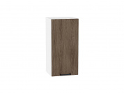 Шкаф верхний с 1-ой дверцей Флэт 716*350*318 Brown Casella Oak 2S / Белый