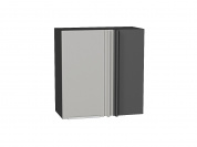 Шкаф верхний прямой угловой Фьюжн 716*700*345 Silky Light Grey / Graphite