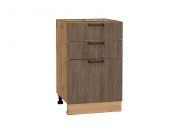 Шкаф нижний с 3-мя ящиками Флэт 816*500*478 Brown Casella Oak 2S / Дуб Вотан
