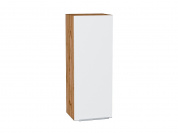 Шкаф верхний с 1-ой дверцей Фьюжн 920*350*320 Silky White / Дуб Вотан