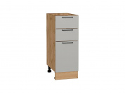 Шкаф нижний с 3-мя ящиками Флэт 816*300*478 Light Grey In 2S / Дуб Вотан