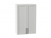 Шкаф верхний с 2-мя дверцами Сканди 920*600*320 Grey Silkwood / Белый