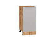 Шкаф нижний с 1-ой дверцей Фьюжн 816*400*480 Silky Light Grey / Дуб Вотан