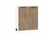 Шкаф нижний с 2-мя дверцами Флэт 816*600*478 Natural Casella Oak 2S / Белый