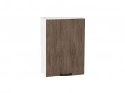 Шкаф верхний с 1-ой дверцей Флэт 716*500*318 Brown Casella Oak 2S / Белый