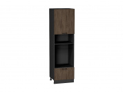Шкаф пенал с 1-ой дверцей и ящиком под технику Флэт 2132*600*574 Brown Casella Oak 2S / Graphite