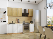 Евро Лайн-06 2140*1600*600 Дуб песочный/Белый