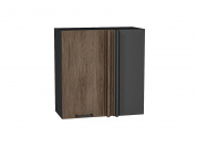 Шкаф верхний прямой угловой Флэт 716*700*345 Brown Casella Oak 2S / Graphite
