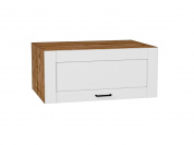 Шкаф верхний горизонтальный глубокий Лофт 358*800*576 Super White / Дуб Вотан