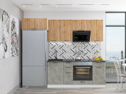 Флэт-01 2140*2600*600 Wotan Oak 2S/Temple Stone 2S