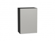 Шкаф верхний с 1-ой дверцей Фьюжн 716*500*320 Silky Light Grey / Graphite