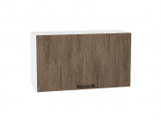 Шкаф верхний горизонтальный Флэт 458*800*318 Brown Casella Oak 2S / Белый