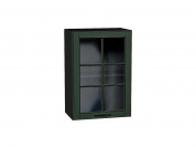 Шкаф верхний с 1-ой остекленной дверцей Дублин 716*500*318 Special Green / Graphite